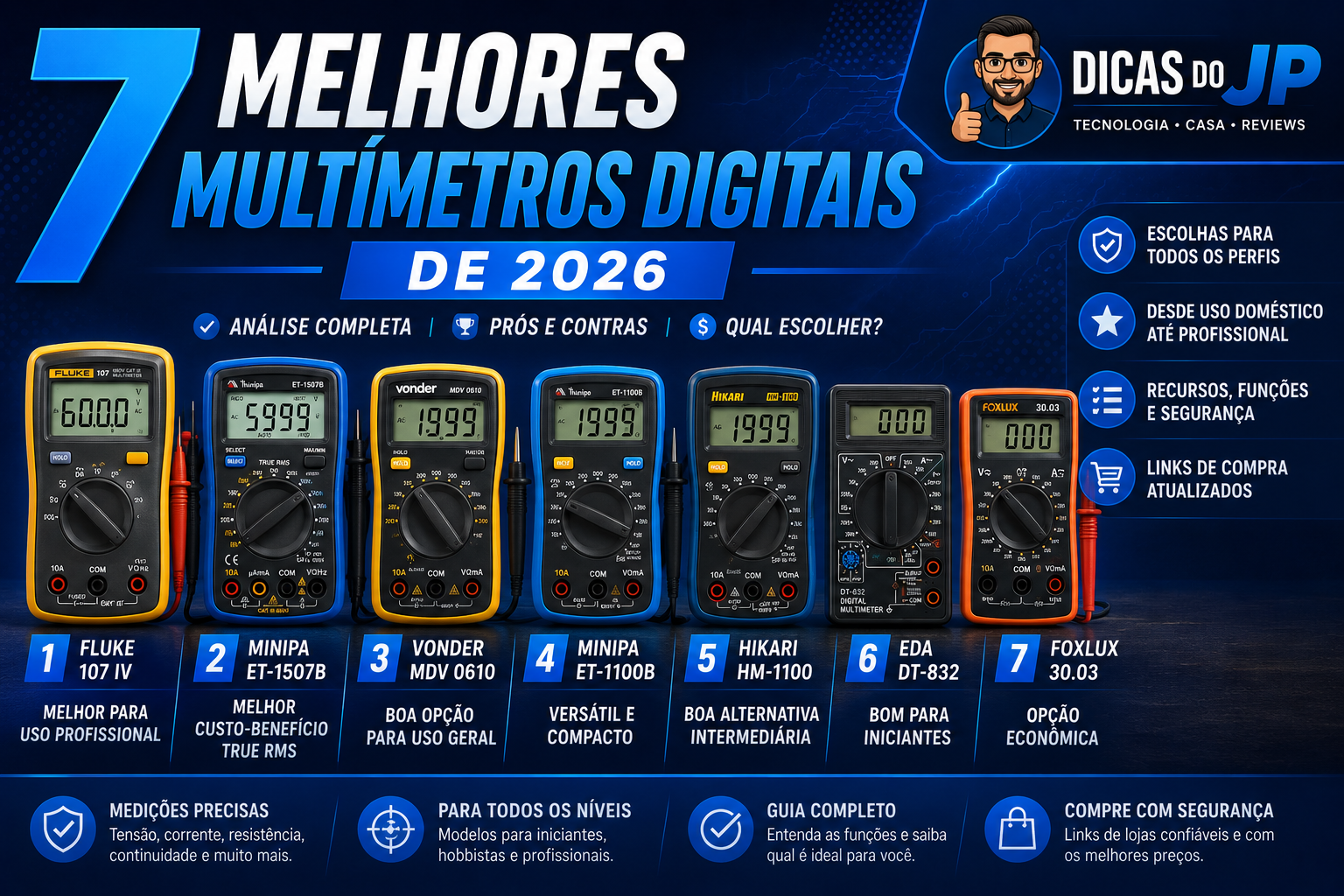 7 Melhores Multímetros Digitais de 2026: Qual Comprar?
