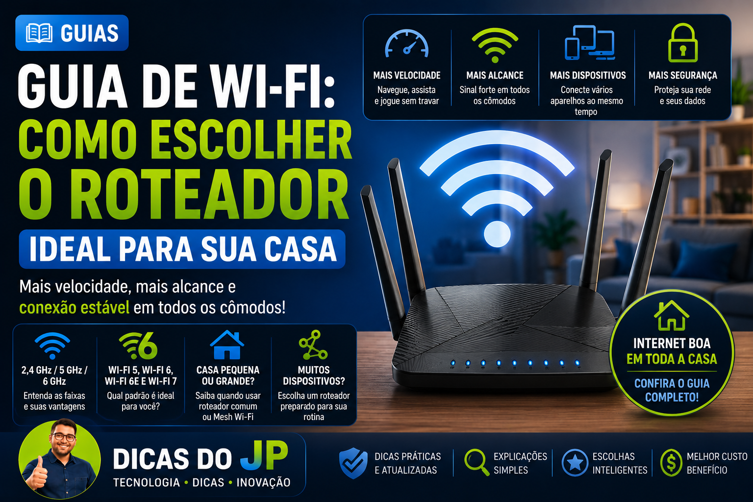 Guia de Wi-Fi: Como Escolher o Roteador Ideal para Sua Casa