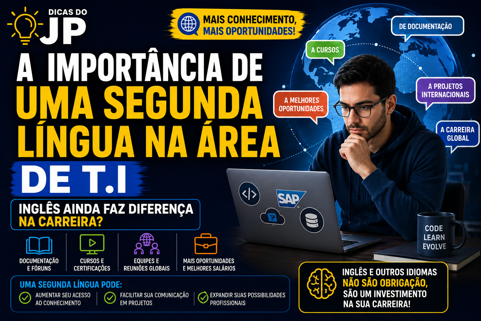 A importância de uma segunda língua na área de TI: inglês ainda faz diferença na carreira?