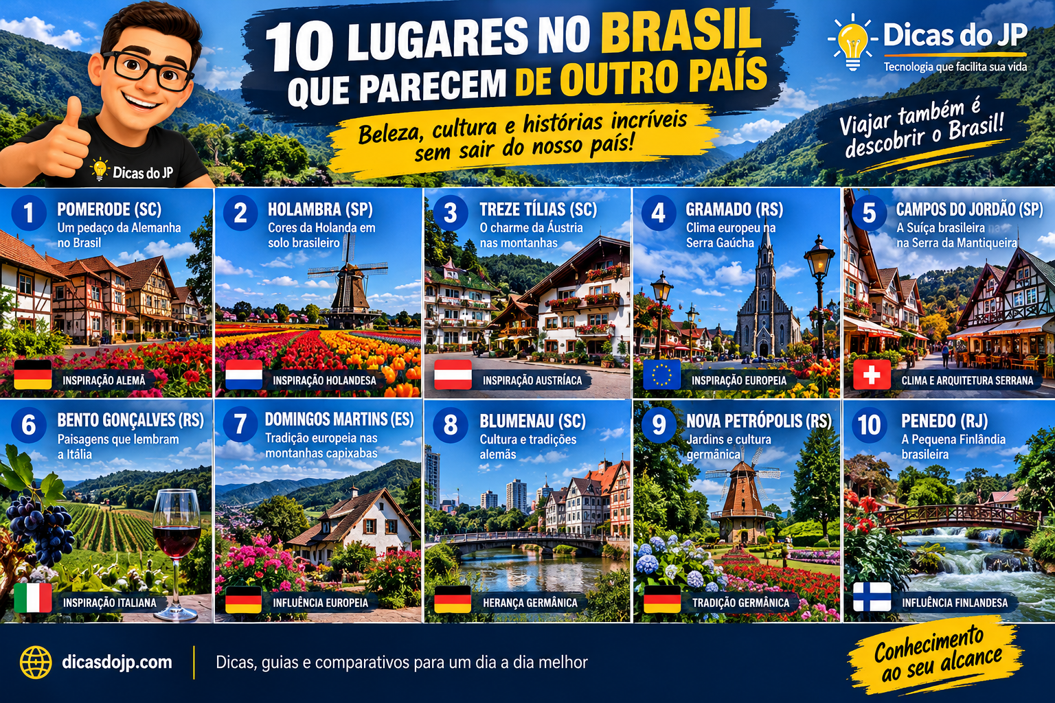 10 Lugares no Brasil que Parecem de Outro País