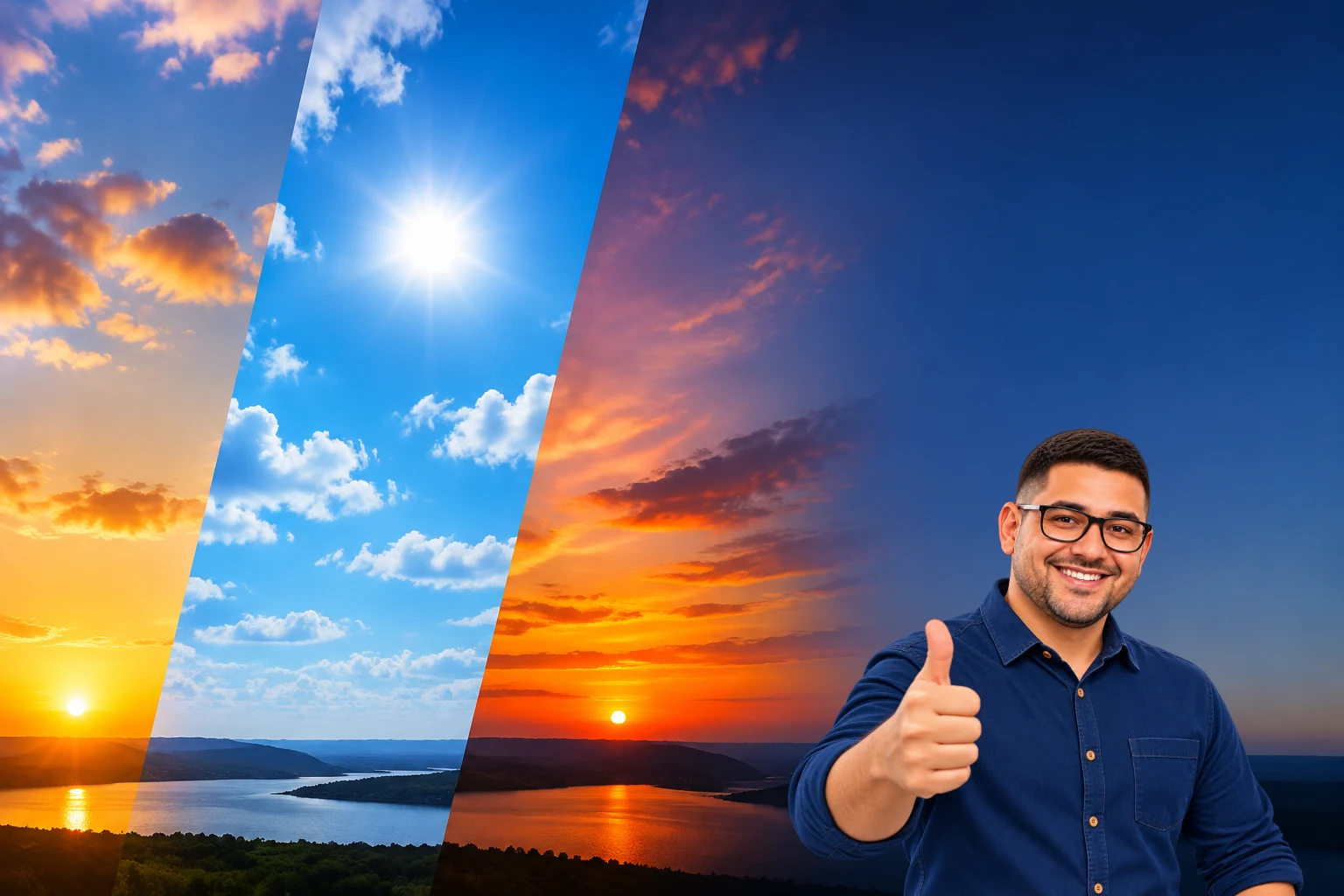 Por que o céu muda de cor ao longo do dia?