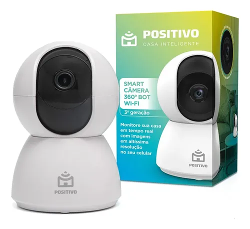 Câmera de Segurança Smart Wi-Fi 355° Positivo Casa Inteligente 3ª Geração 4MP
